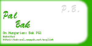 pal bak business card